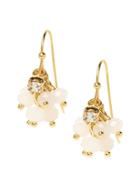 Banana Republic Womens Pastel Cluster Delicate Drop Earring White Size One Size