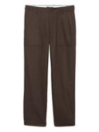 Banana Republic Mens Japan Online Exclusive Relaxed Italian Wool-blend Utility Pant Mushroom Size 31w