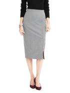 Banana Republic Womens Midi Pencil Skirt Size 6 Petite - Light Gray Heather