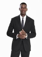 Banana Republic Mens Standard Solid Wool Suit Jacket Size 36 Regular - Black