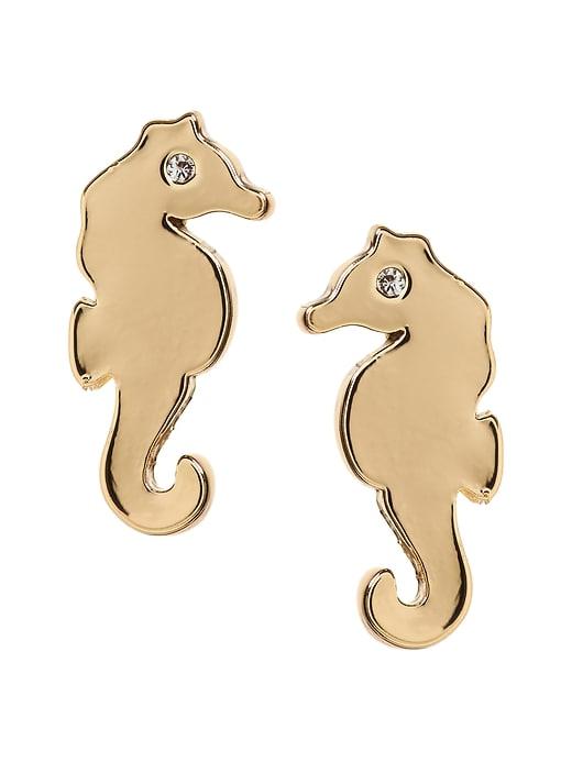 Banana Republic Womens Seahorse Stud Earring Gold Size One Size