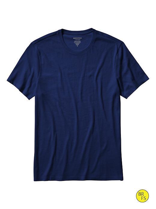 Banana Republic Factory Fitted Crew Neck Tee Size L - Tibetan Blue