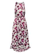Banana Republic Womens Floral Fit-and-flare Maxi Dress Purple Poppy Size 16