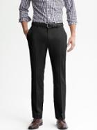 Banana Republic Tailored Slim Non Iron Cotton Pant - Black