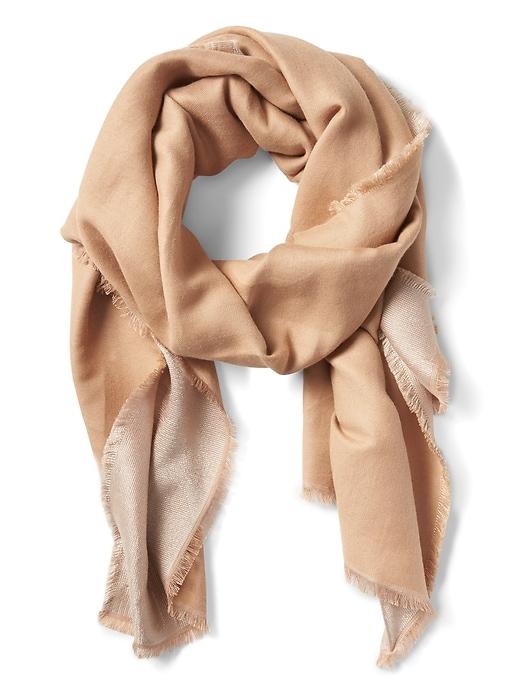 Banana Republic Womens Reversible Rectangular Scarf Cool Beige Size One Size