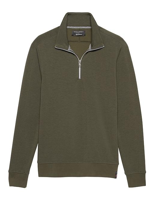 Banana Republic Mens Polartec Fleece Half-zip Sweatshirt Military Green Size Xs
