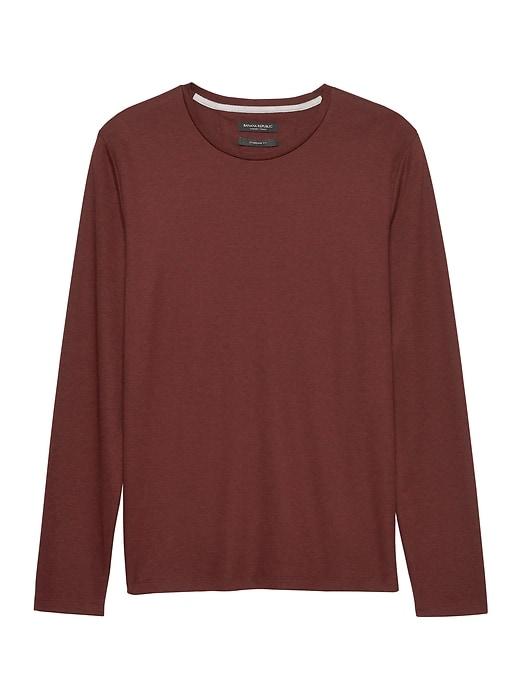Banana Republic Mens Luxury-touch Crew-neck T-shirt Classic Burgundy Size Xs