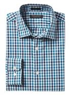 Banana Republic Mens Grant Slim Fit Supima Cotton Check Shirt - Navy Star