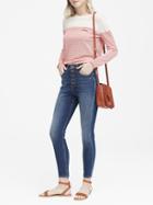 Banana Republic Petite High-rise Skinny-fit Button Fly Jean