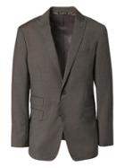 Banana Republic Mens Standard Brown Solid Italian Wool Suit Jacket - Dark Brown