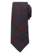 Banana Republic Mens Br X Kevin Love   Lumberjack Tartan Nanotex Tie Burgundy Red Size One Size