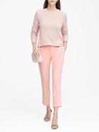 Banana Republic Womens Avery Straight-fit Solid Ankle Pant Pink Cloud Size 0