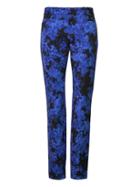 Banana Republic Womens Petite Sloan Skinny-fit Floral Pant Blue Multi Size 12