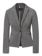 Banana Republic Womens Stay Black Classic Fit Ponte Blazer - Heather Charcoal