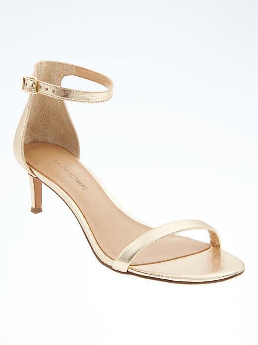 Banana Republic Kitten Heel Sandal - Gold
