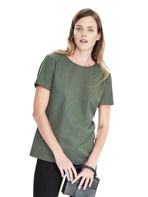 Banana Republic Bow Back Blouse - Olive Heather