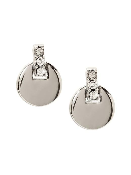Banana Republic Womens Delicate Disk Stud Earring Silver Size One Size