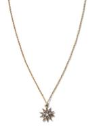 Banana Republic Crystal Starburst Pendant Necklace - Brass