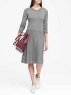 Banana Republic Womens Button-shoulder Sweater Dress Heather Gray Size L