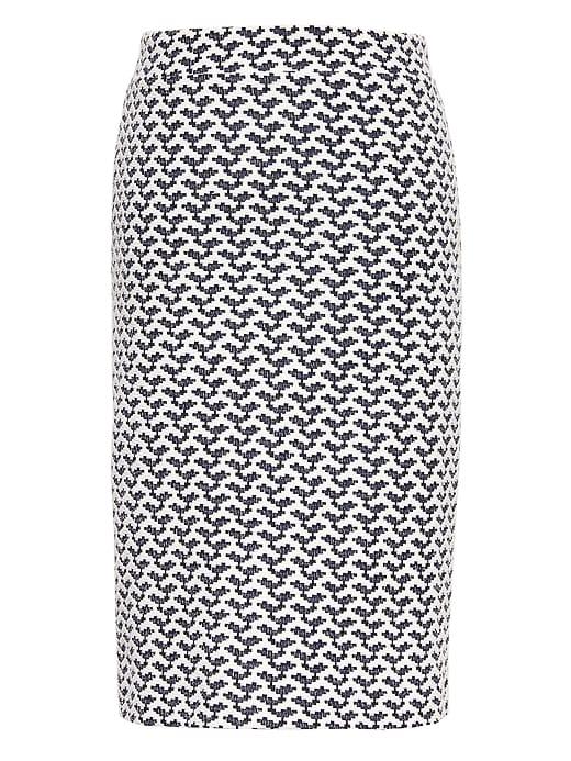 Banana Republic Womens Jacquard Knit Pencil Skirt Blue Combo Size 2