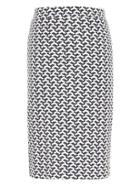 Banana Republic Womens Jacquard Knit Pencil Skirt Blue Combo Size 2