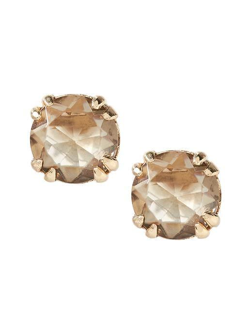 Banana Republic Cut Gemstones Stud Earring - Quartz