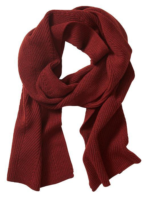 Banana Republic Mens Merino Rib Knit Scarf Size One Size - Rust