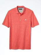 Banana Republic Mens Solid Pique Polo - Rich Orange