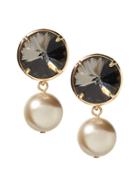 Banana Republic Womens Vintage Pearl Drop Earring Gold Size One Size