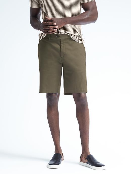 Banana Republic Mens Aiden Luxe Stretch Short - Utility Green