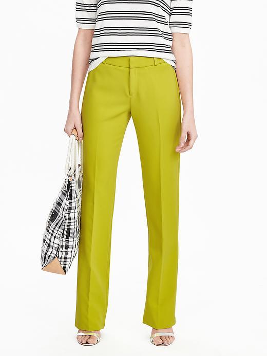 Banana Republic Logan Fit Chartreuse Trouser Size 0 Petite - Lively Chartreuse