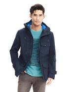 Banana Republic Mens Navy Cotton Hooded Jacket Size L Tall - Navy