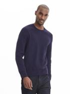 Banana Republic Mens Patterned Pima Cotton Crew Pullover Size L Tall - Navy Star