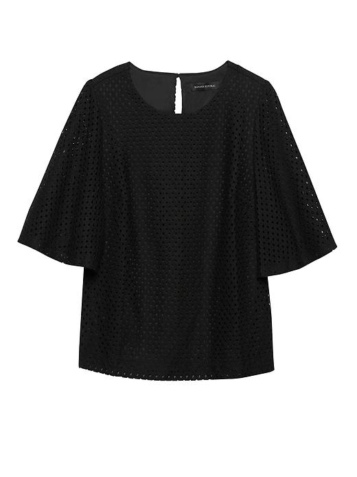 Banana Republic Womens Geo Lace Top Black Size Xxs