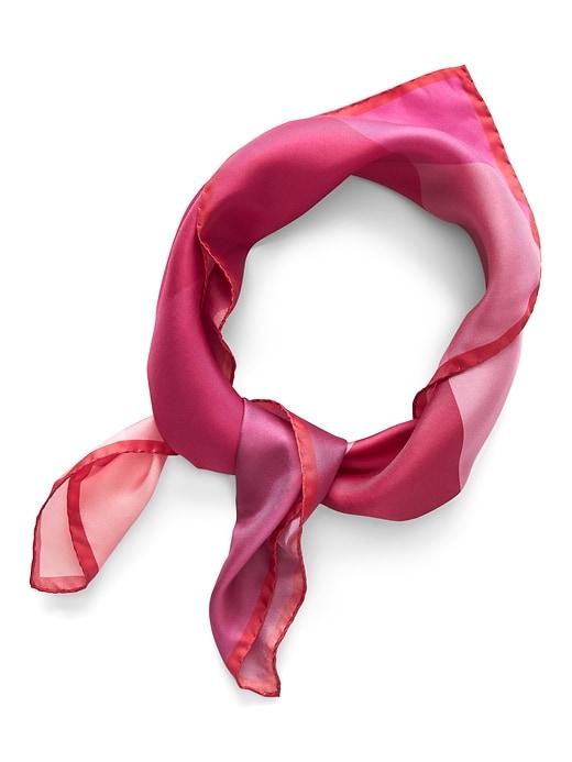 Banana Republic Womens Print Square Italian Silk Scarf Sea Coral Size One Size