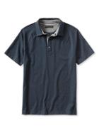 Banana Republic Mens Stretch Raglan Polo Size L Tall - Navy Heather