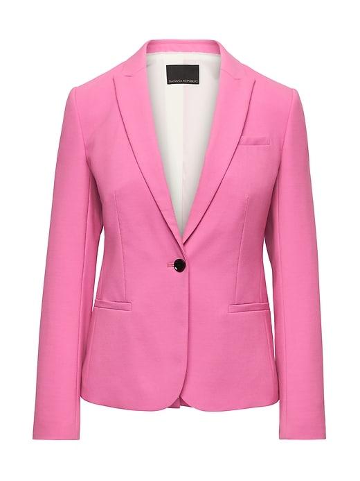 Banana Republic Womens Classic-fit Lightweight Wool Blazer Pink Size 0
