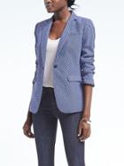 Banana Republic Womens Classic Fit Print Blazer - Blue Print