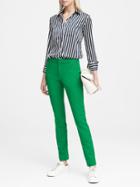 Banana Republic Womens Sloan Skinny-fit Solid Ankle Pant Green Hill Size 0
