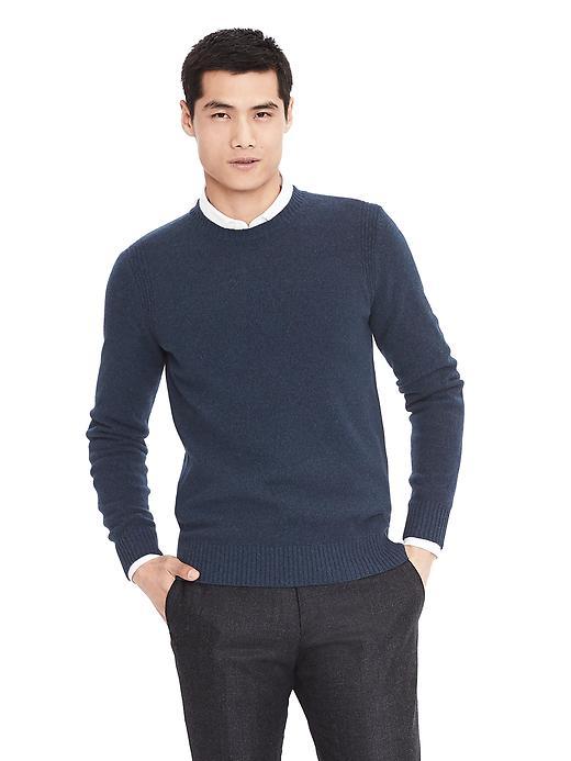 Banana Republic Mens Merino Wool Pullover Crew - Preppy Navy