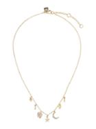 Banana Republic Womens Celestial Multi Charm Necklace Gold Size One Size