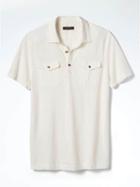 Banana Republic Mens Heritage Washed Polo - White
