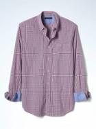 Banana Republic Mens Grant Fit Custom Wash Shirt - Pink