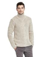Banana Republic Mens Chunky Cableknit Turtle Neck Wool Sweater - Boulder