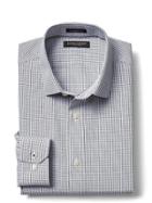 Banana Republic Mens Camden Fit Non Iron Micro Check Shirt - Navy Star
