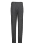 Banana Republic Mens Tapered Plaid Smart-weight Performance Wool Blend Suit Pant Charcoal & Iron Size 35w