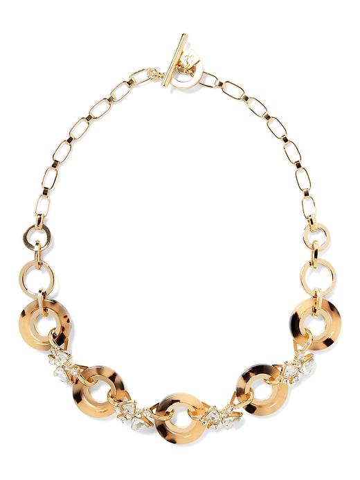 Banana Republic Womens Tortoise Rings Necklace Gold Size One Size