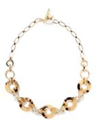 Banana Republic Womens Tortoise Rings Necklace Gold Size One Size