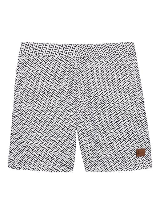 Banana Republic Mens Retromarine Printed Swim Short White Size 31w