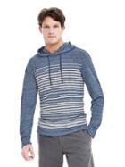 Banana Republic Mens Vintage Stripe Hoodie Size L Tall - Navy Star